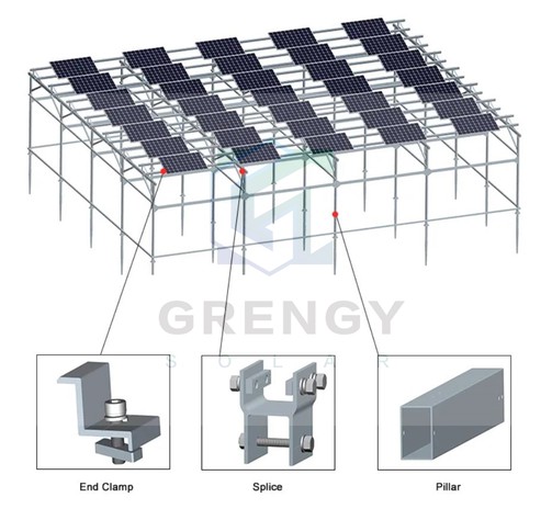 Ground Fixed Tilt Solar Mounting System display Ground Fixed Tilt Solar Mounting System display