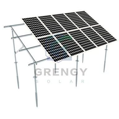 Tanah Galvanized Profil Profil Panel Panel Solar Struktur Bahagian Tunggal HDG Keluli