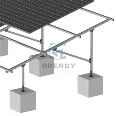 Struktur pemasangan solar asas konkrit