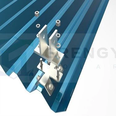installation of T shape clamp for corrugated roofing(001) installation of T shape clamp for corrugated roofing(001)
