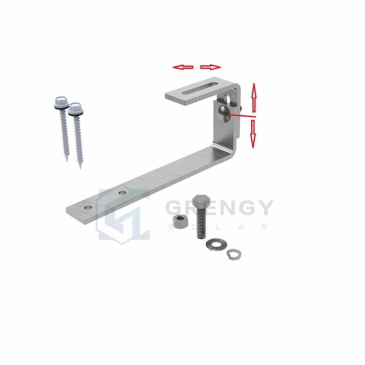 Tile Roof Solar Mounting Adjustable Hook