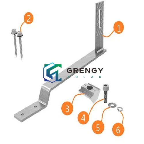 grengy flat tile roof solar hook_